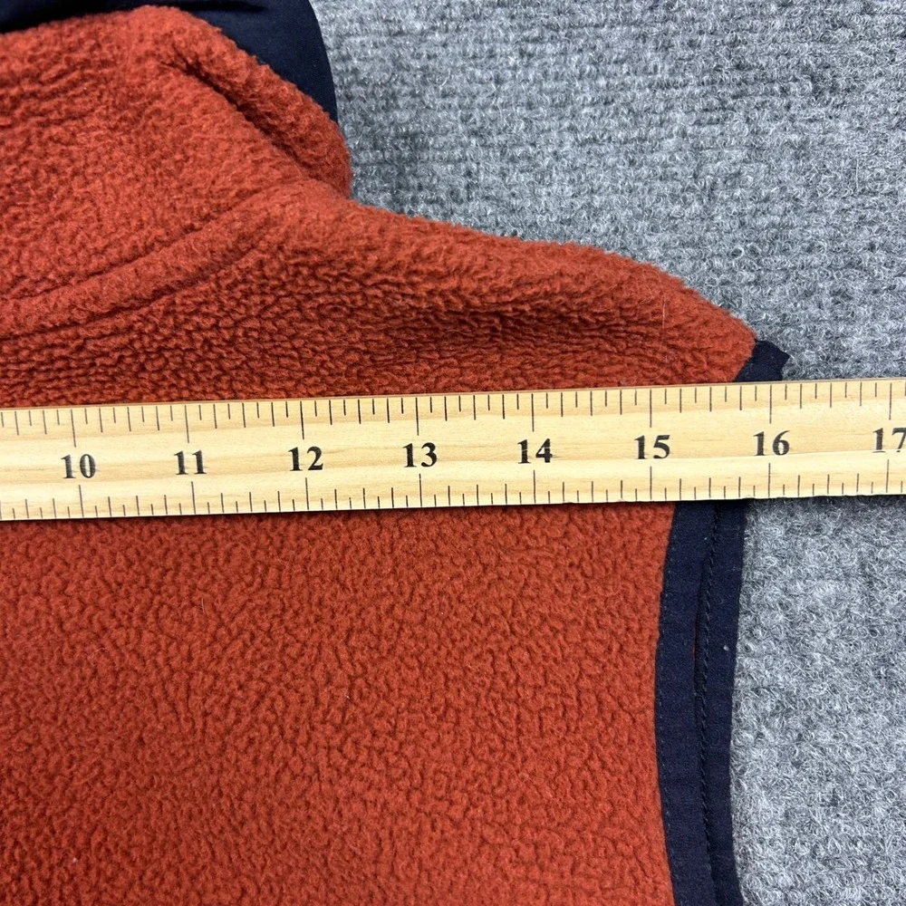 North Face Campshire Fleece Vest Mens Small Orange Sherpa Full Zip Gorpcore‎